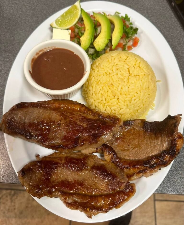 Stewed meat salad and tortilla